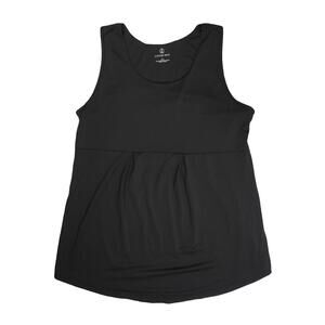 Lands End black athletic performance tank top workout tennis dress sleeveless